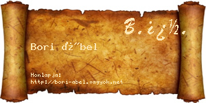 Bori Ábel névjegykártya