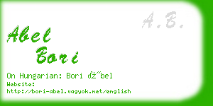 abel bori business card